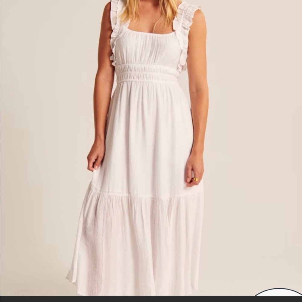 A&F white lined sundress.